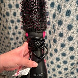 Revlon Black and Pink Round Heated Styling Brush
